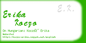 erika koczo business card